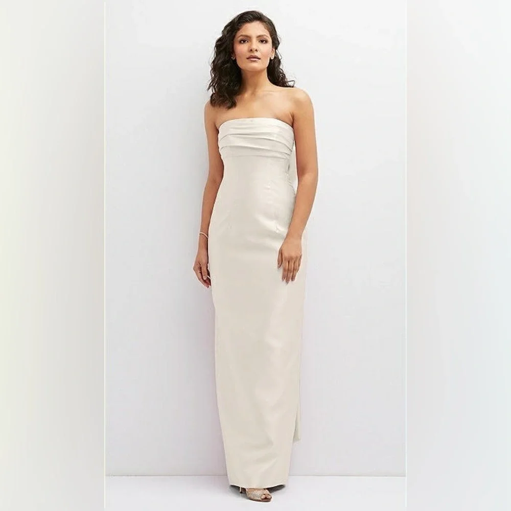 ALFRED SUNG D856 Maxi Dress in Ivory - Picture 2 of 14